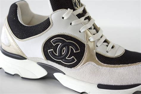 chanel glitter sneakers|Chanel shoes.